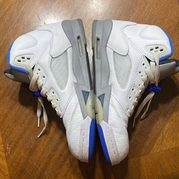 Air Jordan 5 Retro V White Stealth size 7Y - Picture 3 of 9
